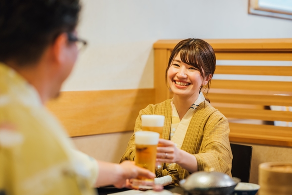 【松コース】4月〜サービス充実！夕食時ドリンクインクルーシブ！料理長おすすめ会席膳＆25品バイキング